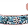 Textured Sky Blue Flower Cuff Bracelet BFN-13 Textured Sky Blue Flower Cuff Bracelet BFN-13