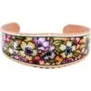 Alcohol ink art flower bracelets