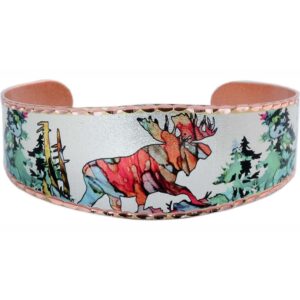 Moose bracelets, Alcohol ink jewelry