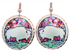 Alcohol ink jewelry buffalo earrings LD-370