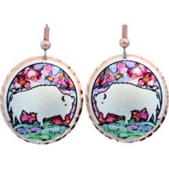 Mesmerizing buffalo earrings made from silver plated copper