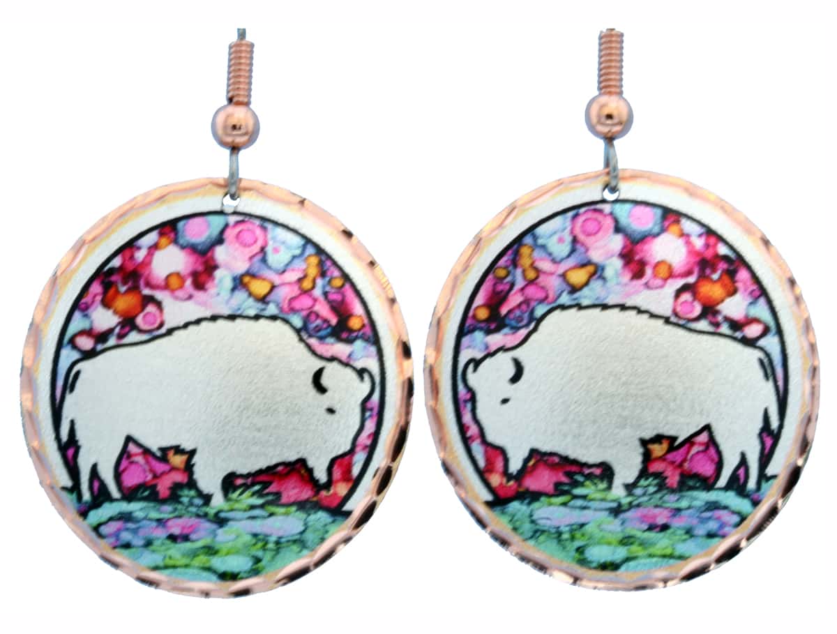 Alcohol ink jewelry buffalo earrings LD-370 Alcohol ink jewelry buffalo earrings LD-370