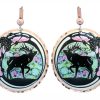 Charming alcohol ink jewelry elk earrings LD-373 Charming alcohol ink jewelry elk earrings LD-373