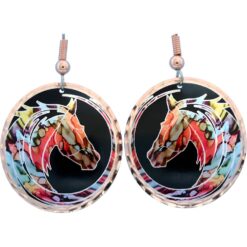Lovely alcohol ink art horse earrings
