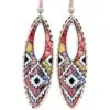 Brightly colored alcohol ink art Native earrings