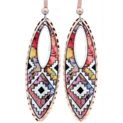 Brightly colored alcohol ink art Native earrings