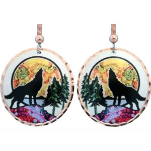 Extraordinarily elegant howling wolf earrings offering elegance for every moment. Masterful design is key when looking for tips for choosing the perfect wolf jewelry for your girlfriend. Astonishingly elegant handmade copper earrings featuring beautiful alcohol ink art. Artisan-crafted sophistication and flawless quality make this the absolute best wolf jewelry for your girlfriend!
