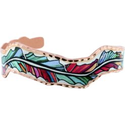 Attractive copper feather bracelets