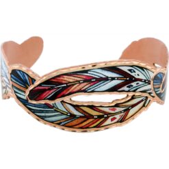 Simply the best copper feather bracelet in vibrant colors