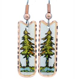 Dainty pine tree earrings LD-357