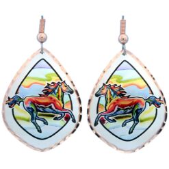 Running horse earrings
