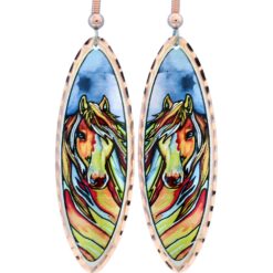 Special horse earrings made in striking colors