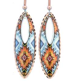 Teardrop pastel Native earrings LD-352