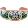 Colorful copper wolf bracelets