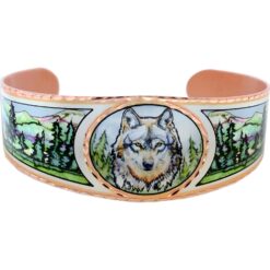 Colorful copper wolf bracelets