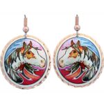 Watercolor Artwork Horse Earrings