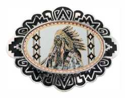 American Indian Chief Western Belt Buckles BB-60