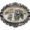 Bear and Cub Western Belt Buckles BB-32