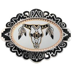 Wholesale Western Belt Buckles with Copper Cow Skull Design