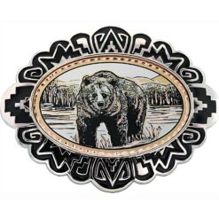 Wholesale Western Belt Buckles Handmade in Grizzly Bear Design