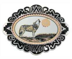 Howling Wolf Western Belt Buckles BB-83