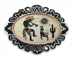 Kokopelli western belt buckles BB-23