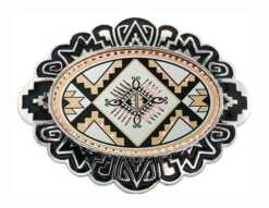 Copper native star decorated western belt buckles BB-16