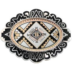 Copper Southwestern native star western belt buckles