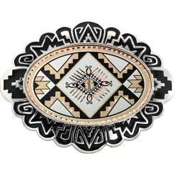 Copper Southwestern native star western belt buckles for men