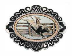 rodeo bull rider western belt buckles BB-91
