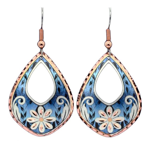 Blue Flower Earrings F-41