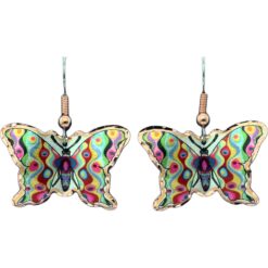 Kaleidoscope Colored Butterfly Earrings