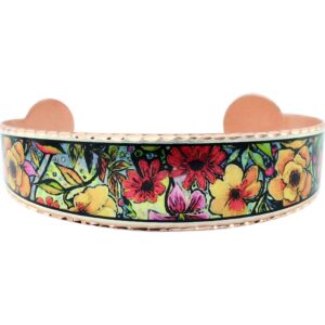 Exquisite jewelry that will steal your breath away: meticulously handcrafted colorful copper daffodil flower western style bracelets offering timeless elegance. Meticulously handcrafted with attention to detail, these colorful copper daffodil flower western style bracelets perfectly illustrate one of the 7 great ways to up your style with western jewelry.