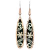 Dainty Teardrop Black Flower Earrings TL-09