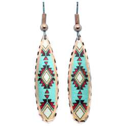 Dainty Teardrop Blue Native Earrings TL-21