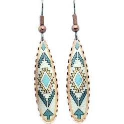 Teal Teardrop Blue Native Earrings