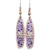 Dainty Teardrop Purple Flower Earrings TL-01