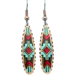 Colorful Copper Teardrop Native Earrings