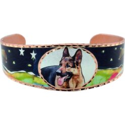 Dog Jewelry, Copper German Shepherd Bracelet
