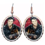 Elvis Presley Earrings Playing Guitar