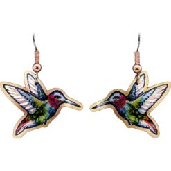 Cut Out Copper Hummingbird Earrings
