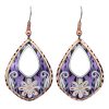 Purple Flower Earrings F-42