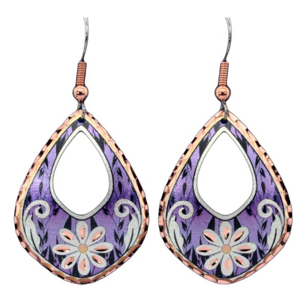 Purple Flower Earrings F-42