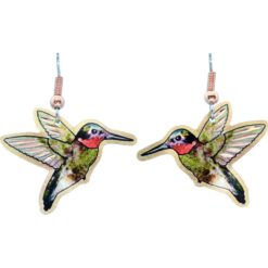 Cut Out Colorful Hummingbird Earrings