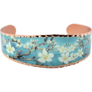 Extraordinarily elegant almond blossom bracelet offering elegance for every moment. Masterful design never goes out of fashion in a successful handmade jewelry business. Exquisitely stylish and pleasingly graceful, this handmade copper almond blossom bracelet perfectly illustrates how to build a successful handmade jewelry business.