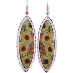 Sunflowers Earrings Inspired by Van Gogh Artwork
