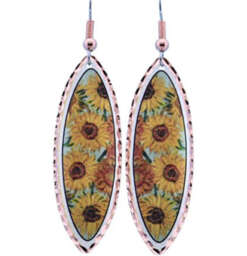 Van Gogh Jewelry, Sunflowers Earrings VG-01