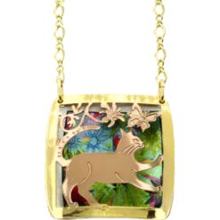 Gold Filled and Copper Cat Necklace