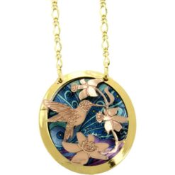 3D Look Etched Copper & Gold Filled Hummingbird Necklaces