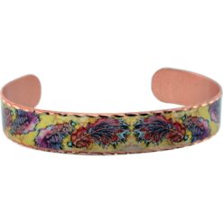 Alcohol Ink Feather Art Cuff Bracelet